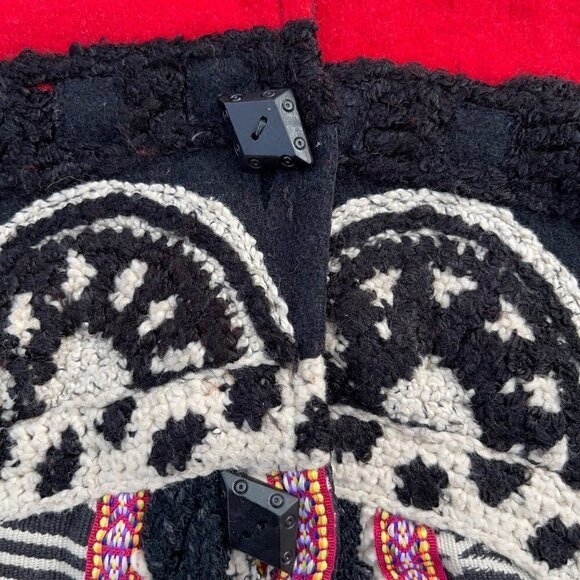 Vintage Coldwater Creek LARGE Southwest Red Wool & Tapestry Boho Jacket/Coat - Picture 3 of 7